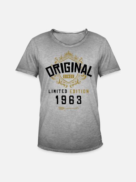 1963 limited edition birthday - Men's Vintage T-Shirt - vintage grey