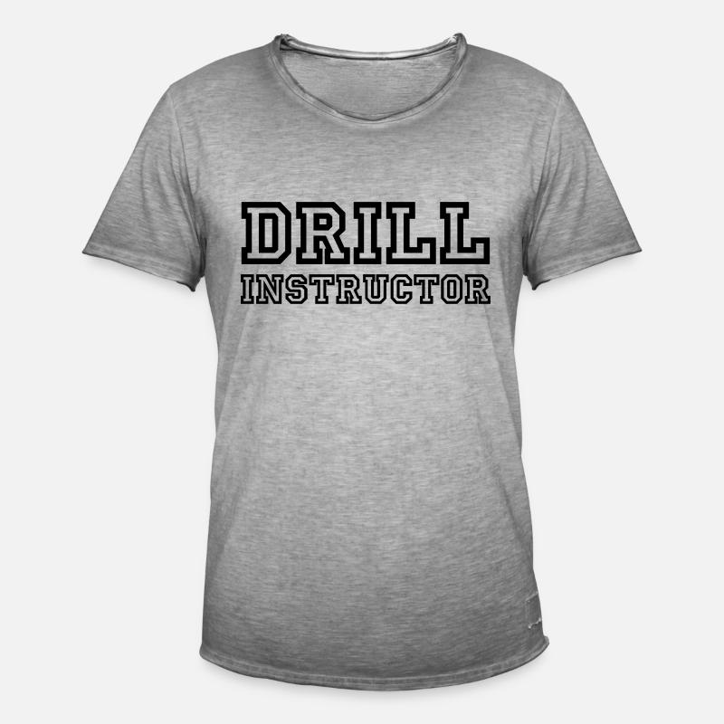 Drill Instructor - Männer Vintage T-Shirt - Vintage Grau