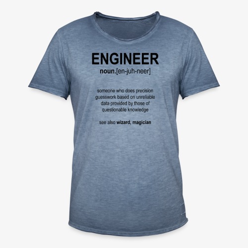 Engineer Def. 1 (Black) - T-shirt vintage Homme