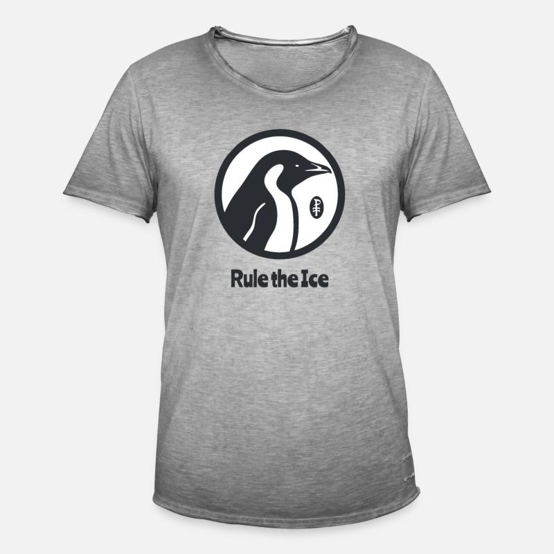 Beherrsche das Eis, ein Pinguin - Männer Vintage T-Shirt - Vintage Grau