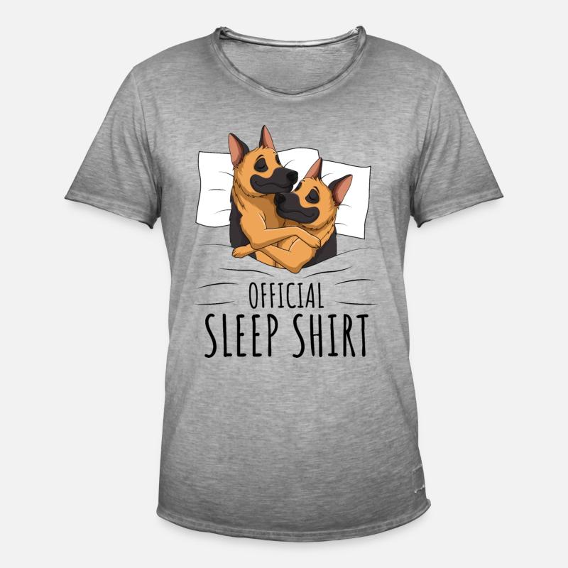 Deutscher Schäferhund - Männer Vintage T-Shirt - Vintage Grau