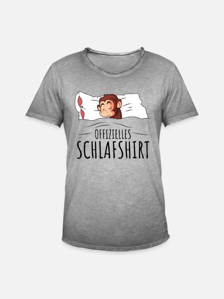 Affe - Männer Vintage T-Shirt - Vintage Grau