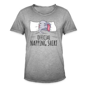Elephant - Men's Vintage T-Shirt - vintage grey - Front - Jose (178cm)