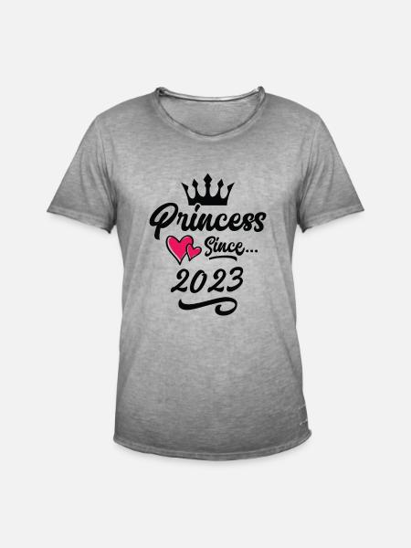 2023 Princess Birthday - Men's Vintage T-Shirt - vintage grey