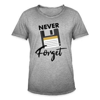 Nerd Nerds Diskette Spruch - Männer Vintage T-Shirt - Vintage Grau - Vorne