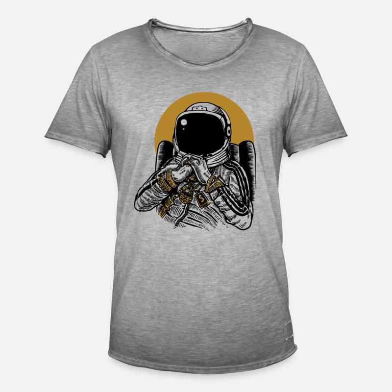 Space Dee Jay - Männer Vintage T-Shirt - Vintage Grau
