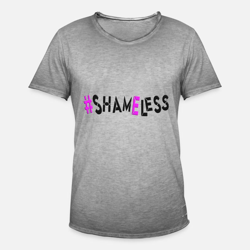 #shameless flagrant unabashed barefaced - Männer Vintage T-Shirt - Vintage Grau