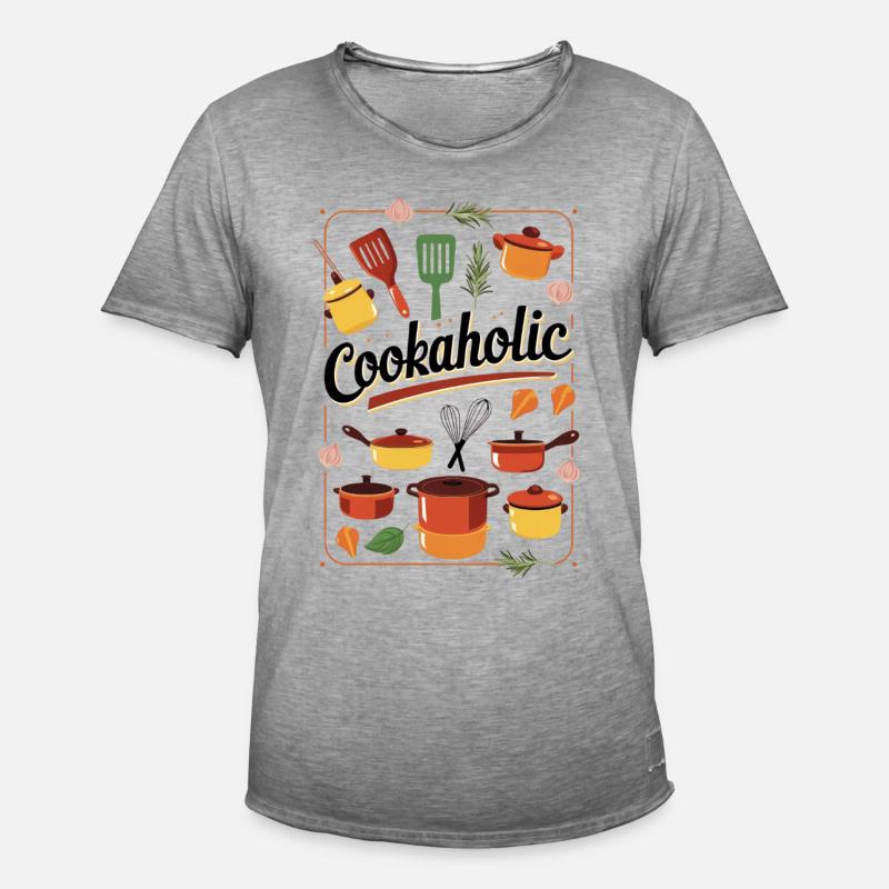 Kochen essen lecker Geschenk - Männer Vintage T-Shirt - Vintage Grau
