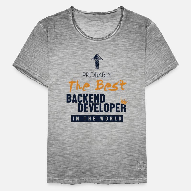 Best Backend Developer World Coder Software Men's Vintage T-Shirt