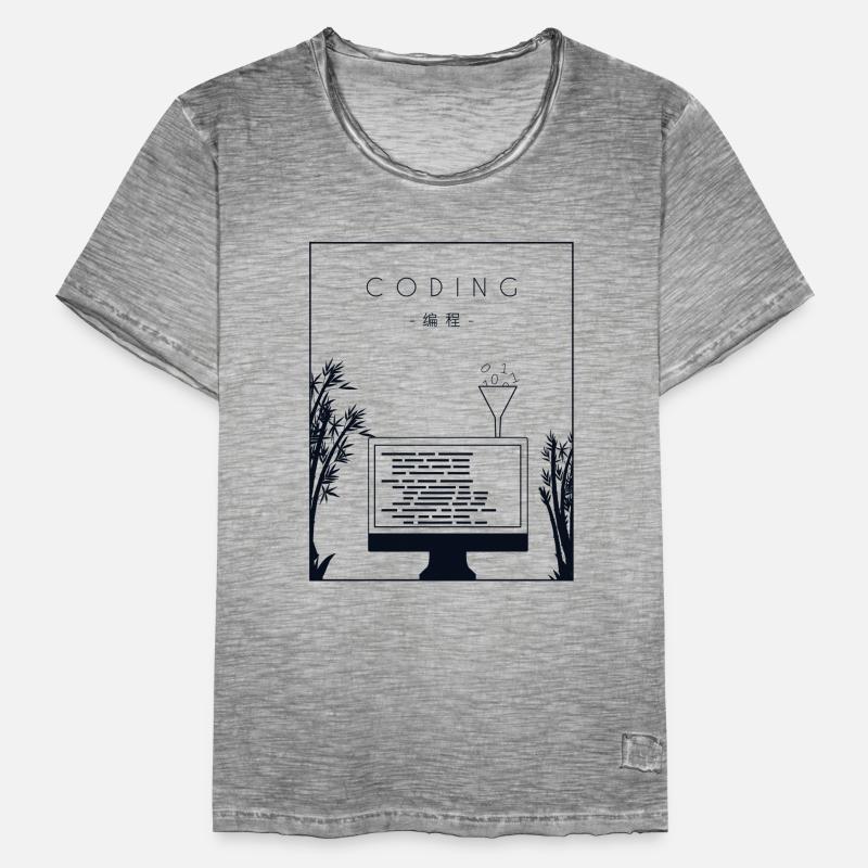 Codage chinois Hanzi Développeur Codeur T-shirt vintage Homme