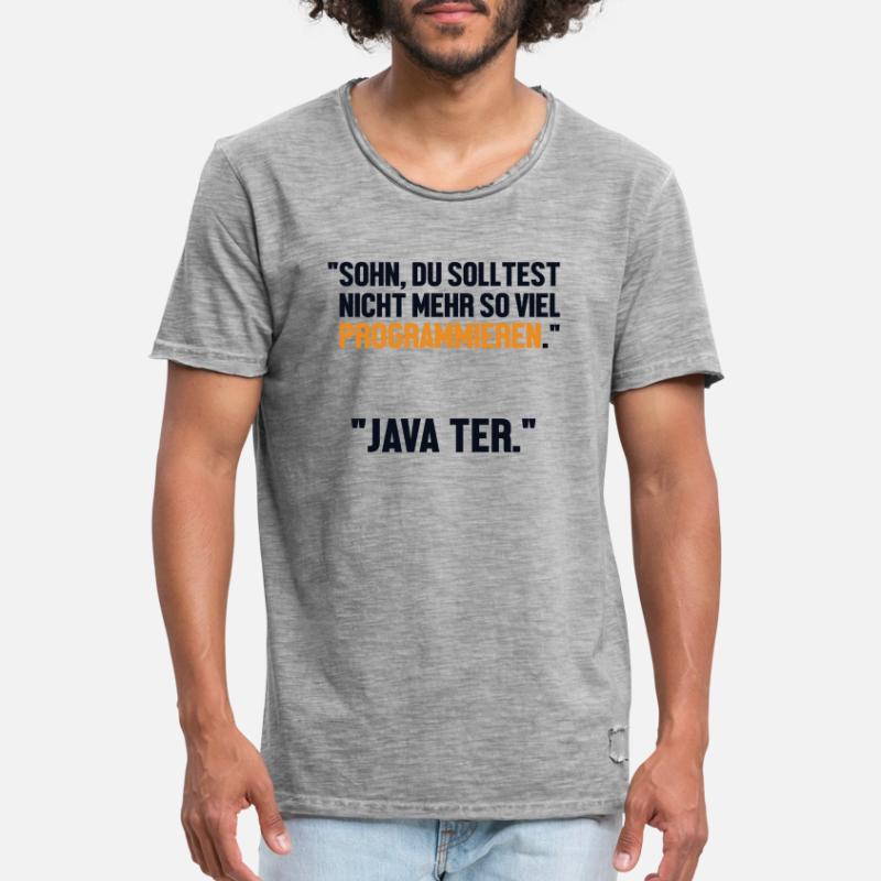 Sohn Programmieren Ja Vater Developer Coder Männer Vintage T-Shirt