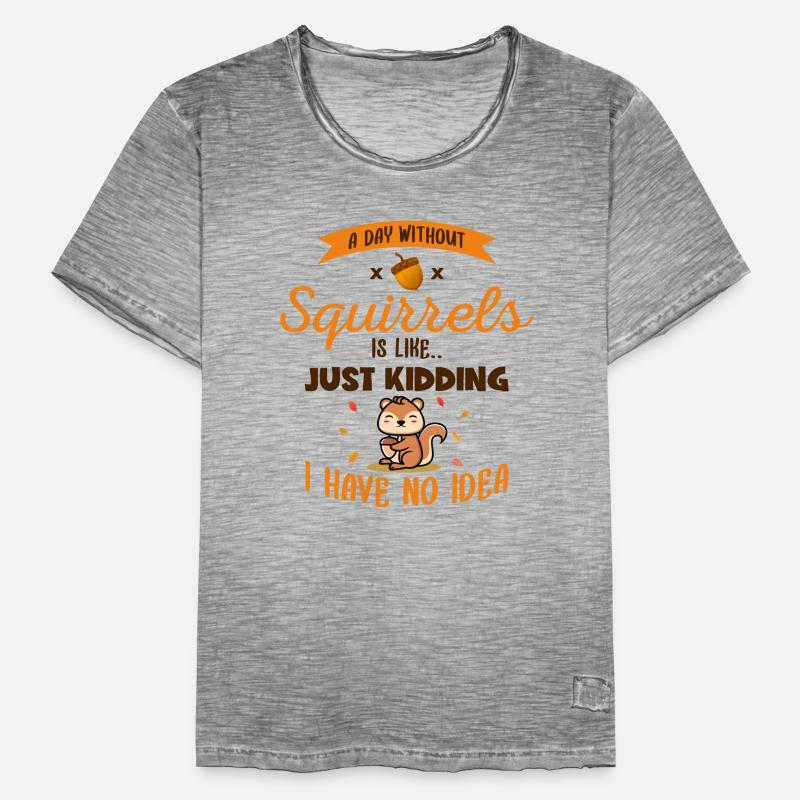 A Day Without Squirrels Is Like Fox Eastern Gray Men's Vintage T-Shirt