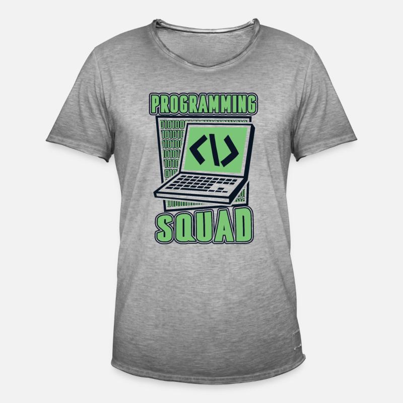 Programming Squad Softwareentwickler Developer - Männer Vintage T-Shirt - Vintage Grau