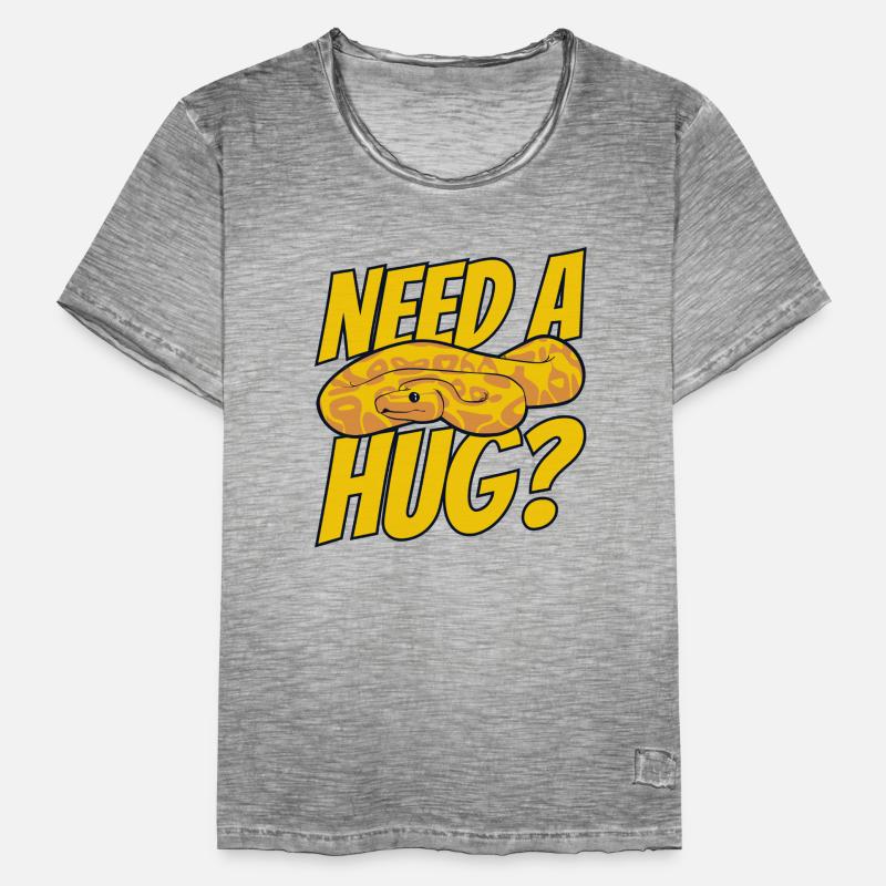Need A Hug Python Snake Python Breeder Banana Men's Vintage T-Shirt