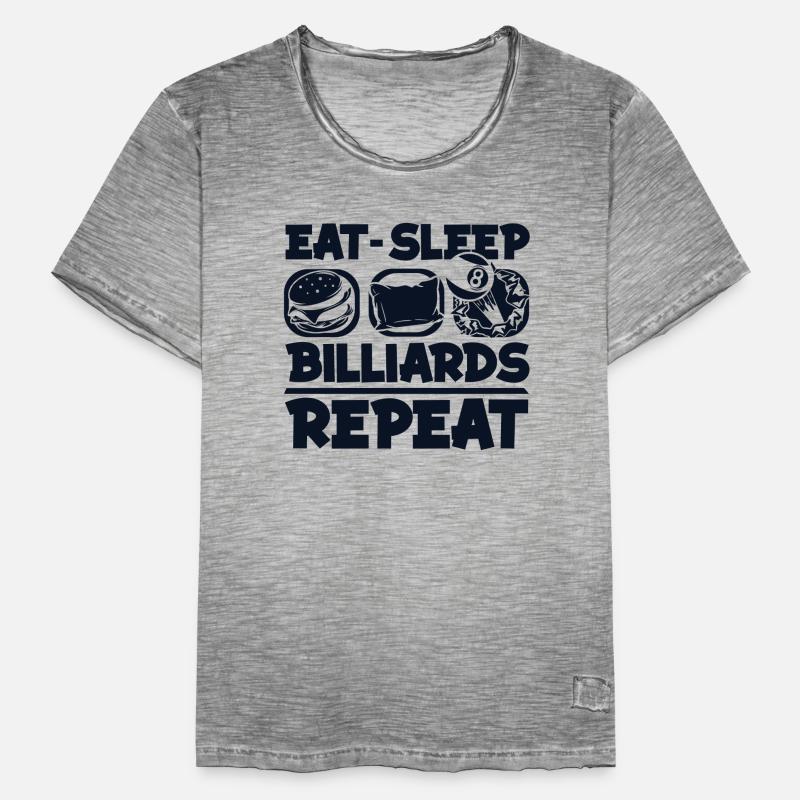 Manger dormir Billard Répéter Billard Table T-shirt vintage Homme