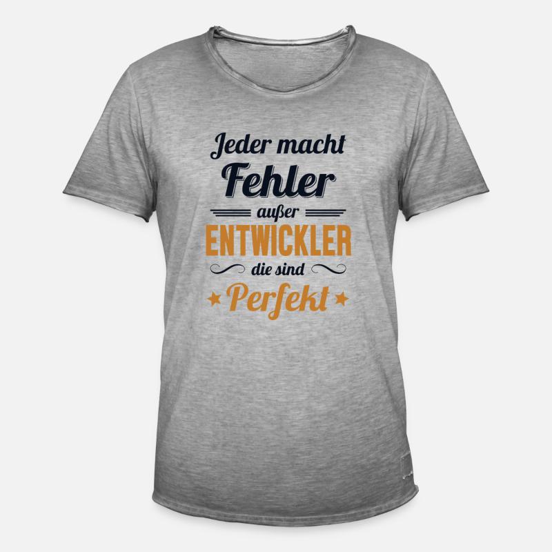 Entwickler Sind Perfekt Developer Coder - Männer Vintage T-Shirt - Vintage Grau