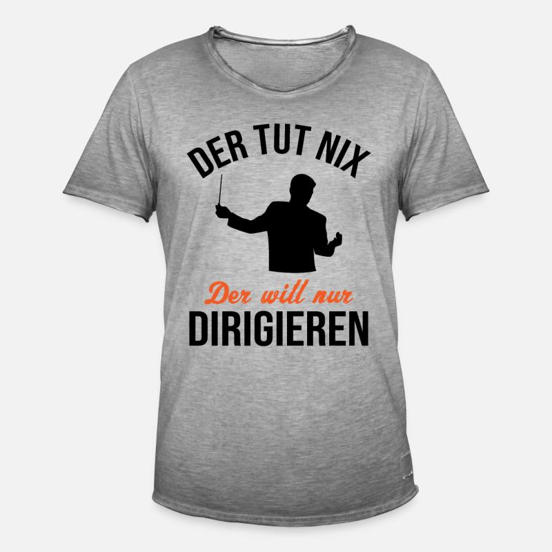 Harmloser Dirigent - Witziges Geschenk - Männer Vintage T-Shirt - Vintage Grau