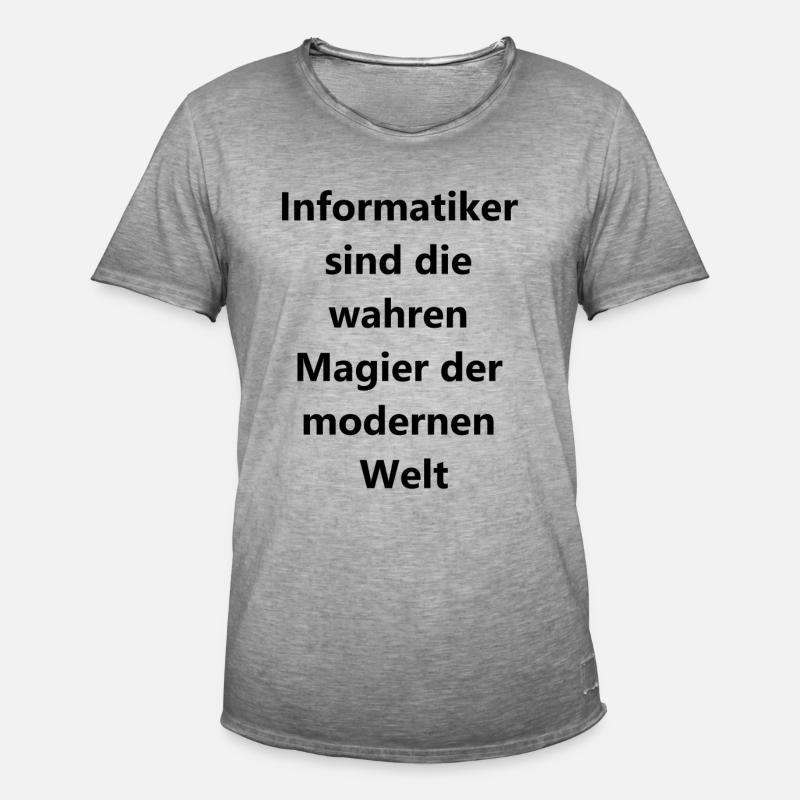 Magische Code Geschenk - Männer Vintage T-Shirt - Vintage Grau