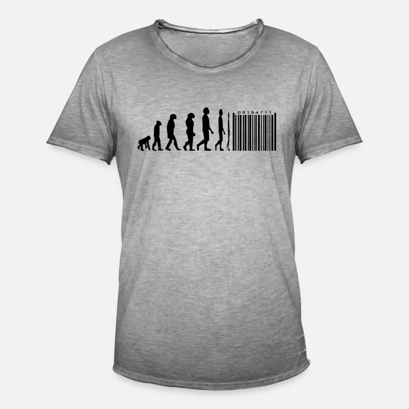Evolution barcode - Men's Vintage T-Shirt - vintage grey