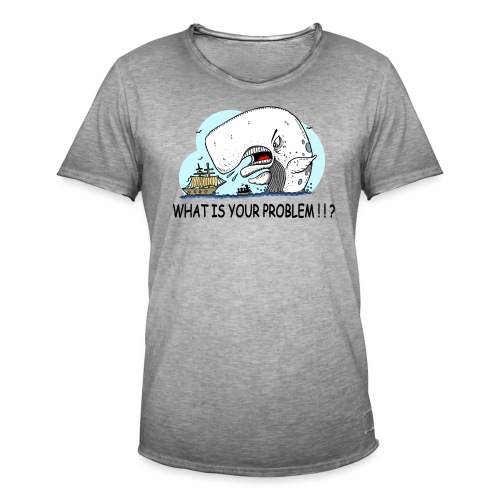 moby dick gets upset - Camiseta vintage hombre