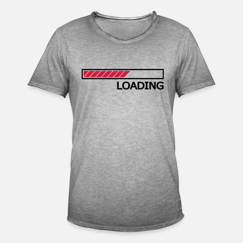 Loading Ladebalken Loading Bar - Männer Vintage T-Shirt - Vintage Grau