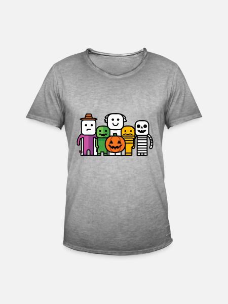Halloween Party Comic - Men's Vintage T-Shirt - vintage grey