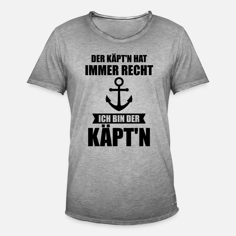 Bootsführerschein Bootsführer Bootsschein Geschenk - Männer Vintage T-Shirt - Vintage Grau