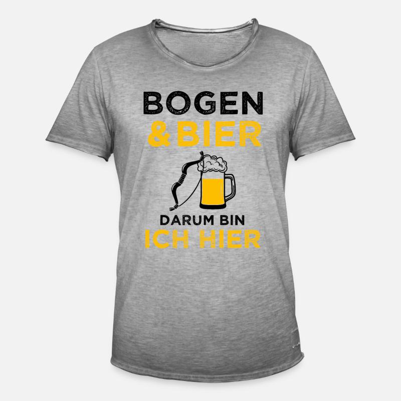 Bogensport Bogenschießen Bogenschiessen Geschenk - Männer Vintage T-Shirt - Vintage Grau