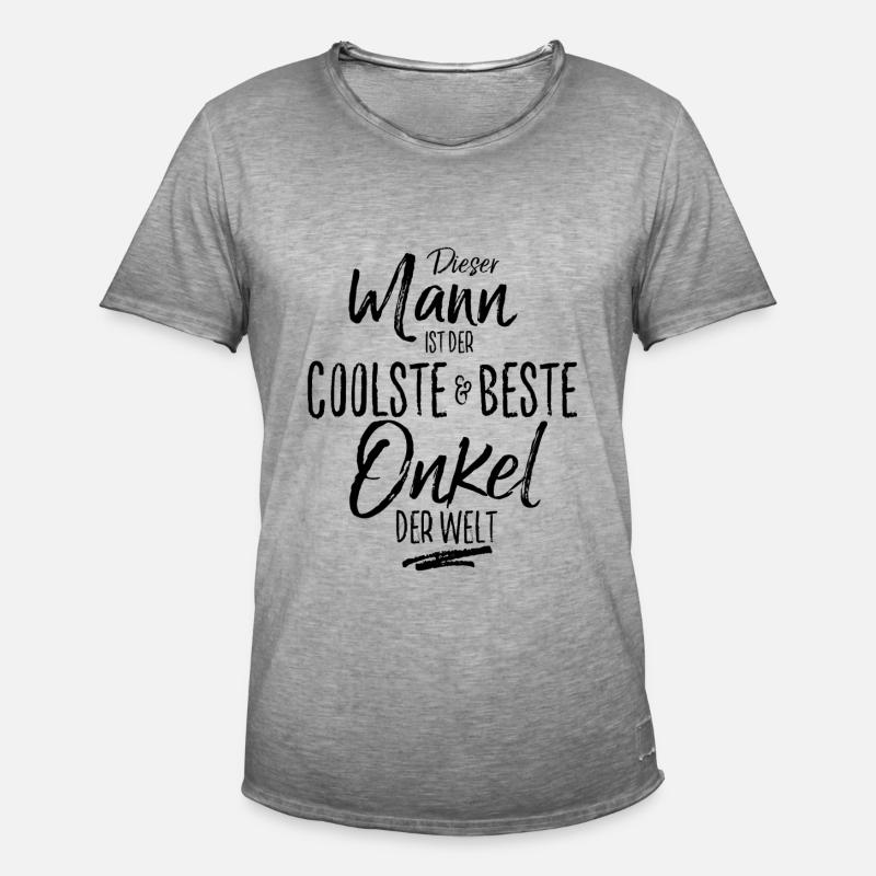 onkel der Beste (s) - Männer Vintage T-Shirt - Vintage Grau