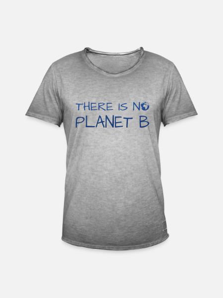 there is no planet b - Männer Vintage T-Shirt - Vintage Grau