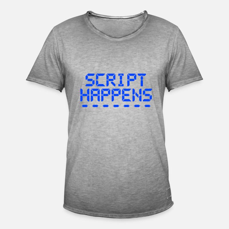 Computerprogrammierskript passiert Programmierer - Männer Vintage T-Shirt - Vintage Grau