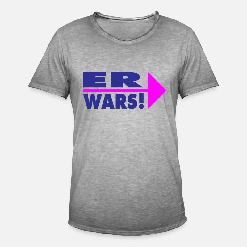 Er wars! Partner- oder Partyshirt - Männer Vintage T-Shirt - Vintage Grau