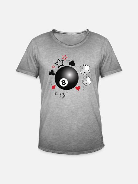 gamblings - Männer Vintage T-Shirt - Vintage Grau