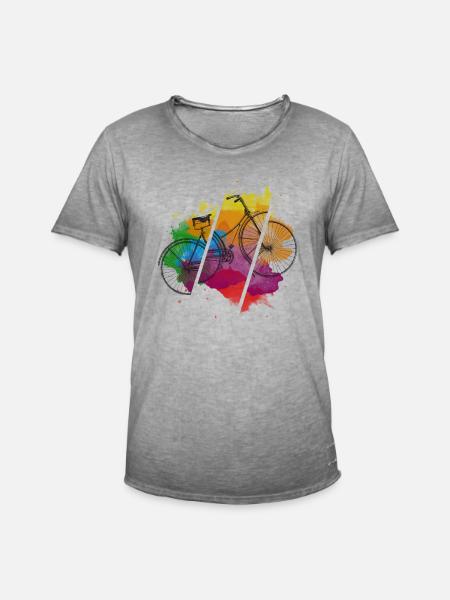 Fahrrad - Männer Vintage T-Shirt - Vintage Grau