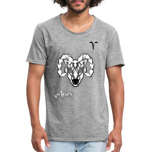 t shirt signe zodiaque belier astrologique aries - T-shirt vintage Homme