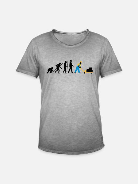 evolution_lagerist_hubwagen_09_201603_3c - Männer Vintage T-Shirt - Vintage Grau