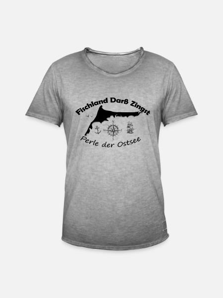 Halbinsel Darß, Perle der Ostsee - Männer Vintage T-Shirt - Vintage Grau