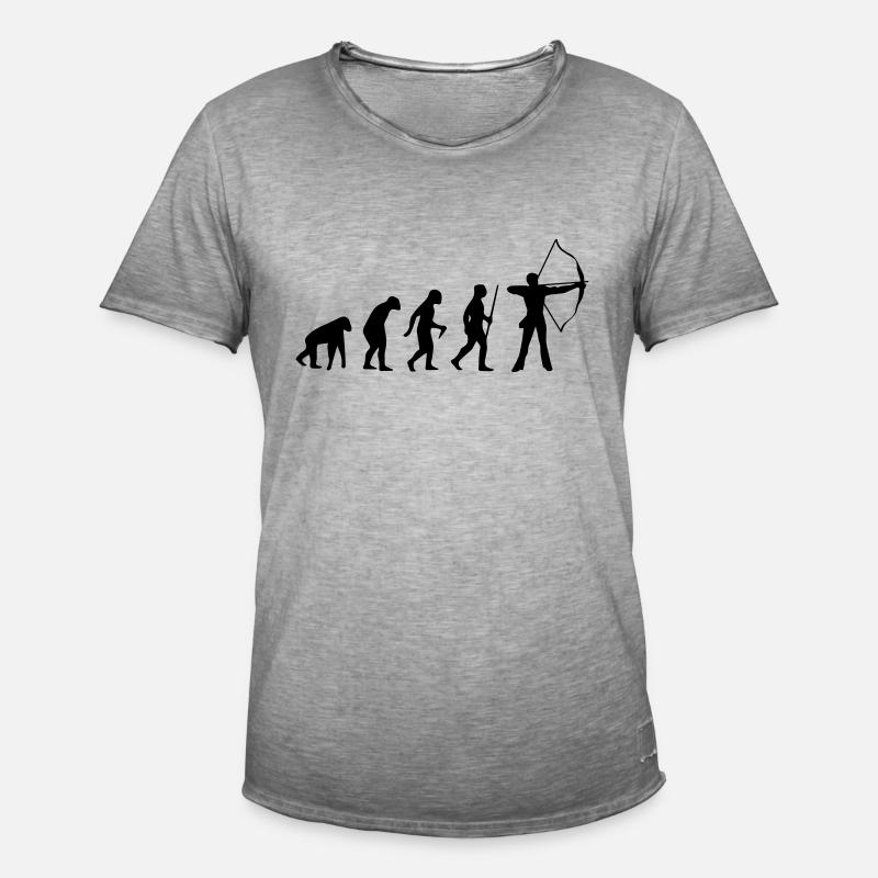 BOGENSCHIESSEN EVOLUTION! - Männer Vintage T-Shirt - Vintage Grau
