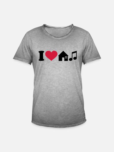 House Music - Männer Vintage T-Shirt - Vintage Grau