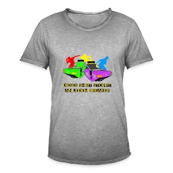 Dieses Shirt stoppt an jedem Breaker... - Männer Vintage T-Shirt - Vintage Grau - Vorne