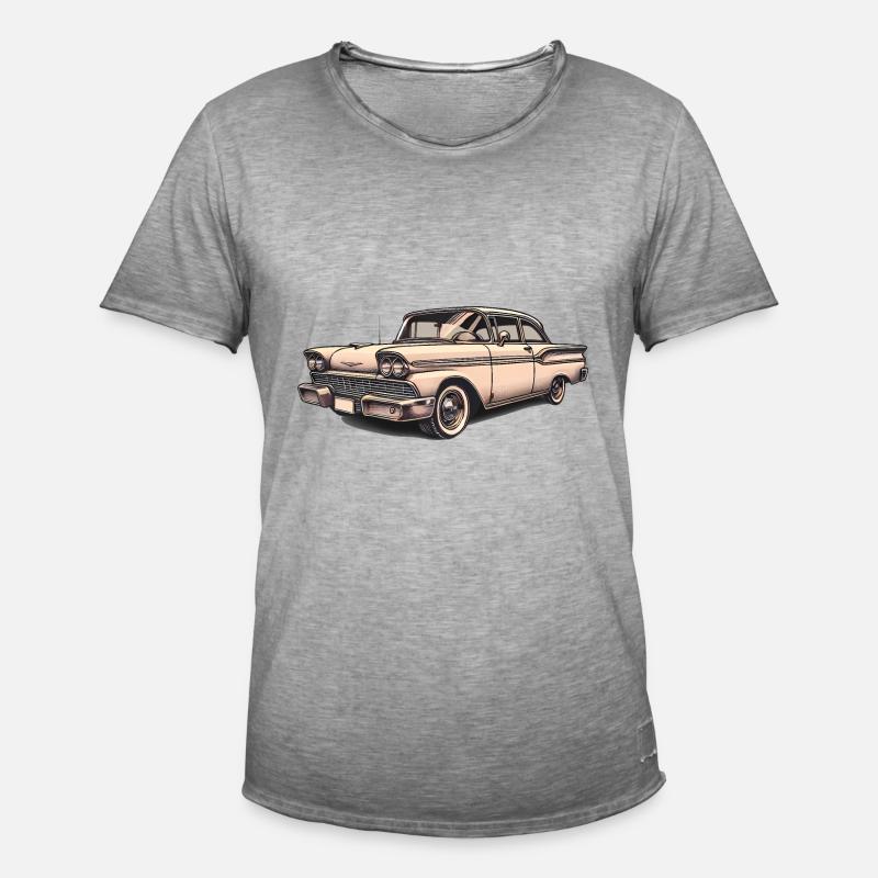 Oldtimer Oldtimer Illustration - Männer Vintage T-Shirt - Vintage Grau