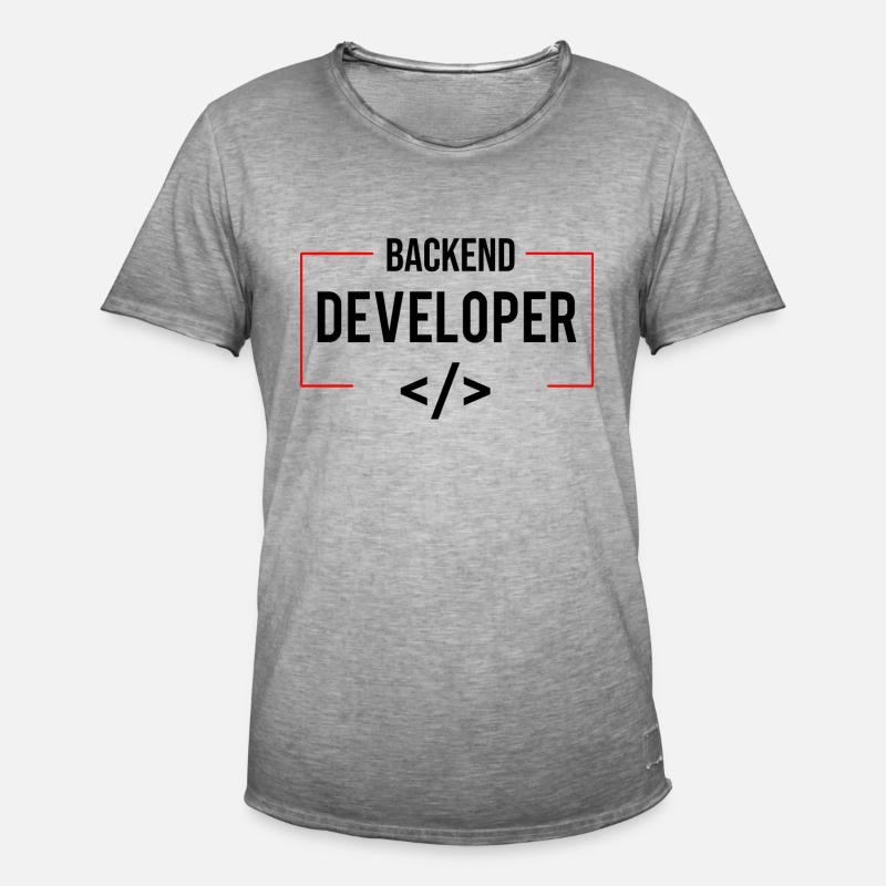 Backend Developer - Männer Vintage T-Shirt - Vintage Grau