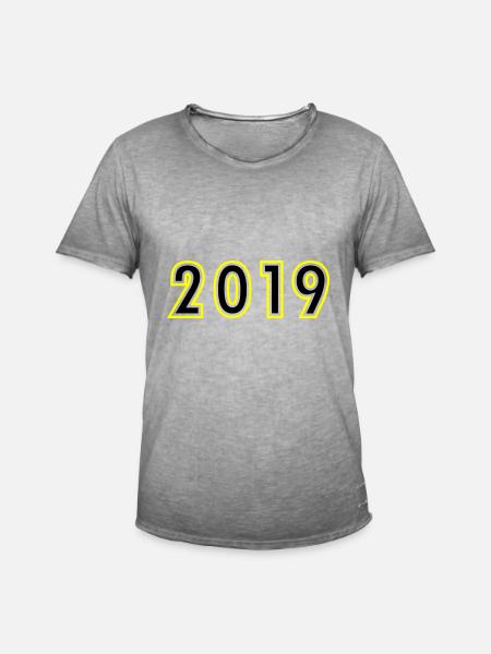 2019 Year Birthday - Men's Vintage T-Shirt - vintage grey