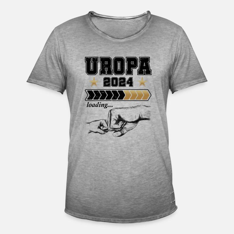 Werdender Uropa Loading 2024 - Männer Vintage T-Shirt - Vintage Grau