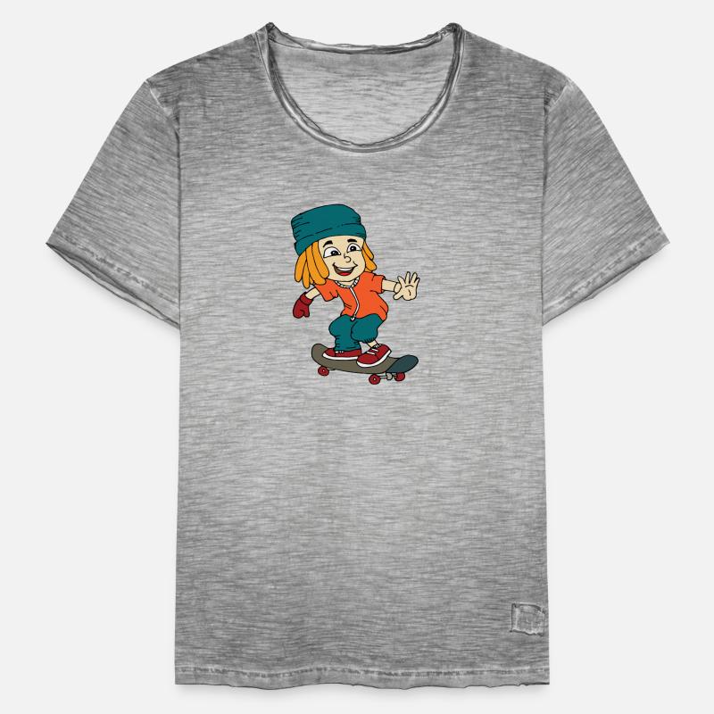 Skateboad Kind Männer Vintage T-Shirt