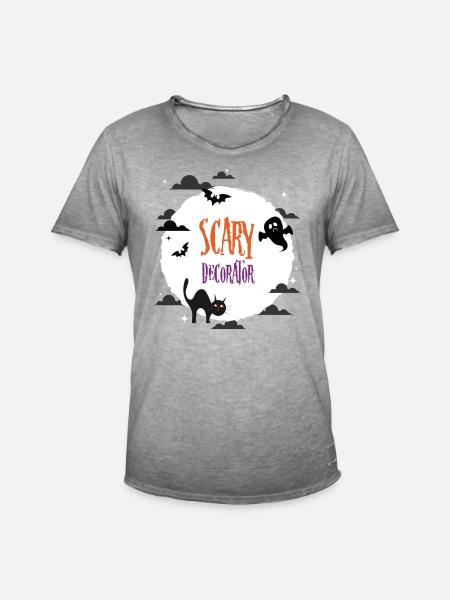 Décorateur effrayant - T-shirt vintage Homme - vintage gris