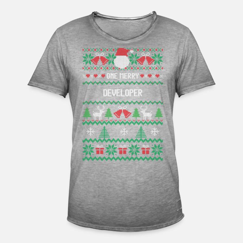 One Merry Developer - Men's Vintage T-Shirt - vintage grey