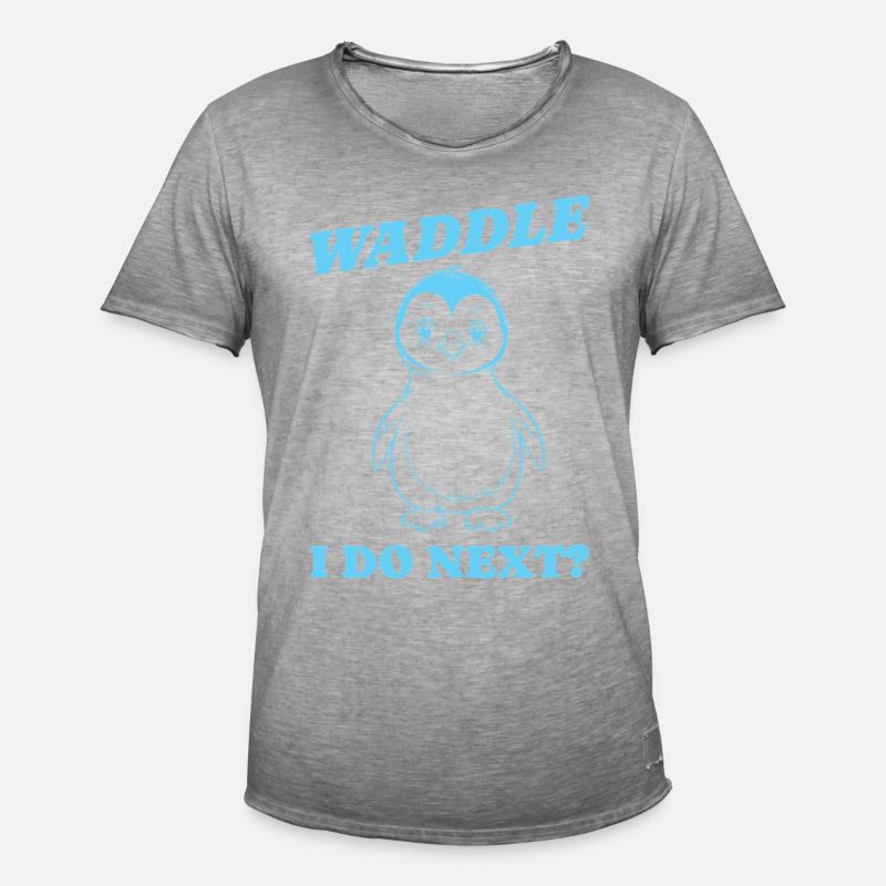 Waddle I do next Geschenk - Männer Vintage T-Shirt - Vintage Grau