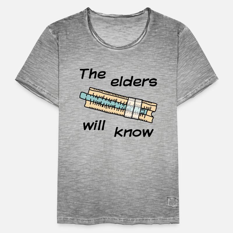 Rechenschieber - The elders will know - dunkel Männer Vintage T-Shirt