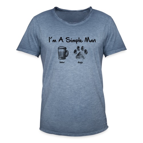 Vorschau: simple man dogs beer - Männer Vintage T-Shirt